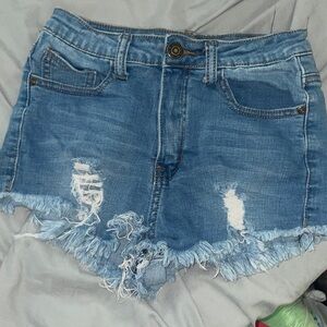 Machine jean shorts